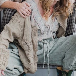 Magnolia Pearl cropped, short sleeved jacket